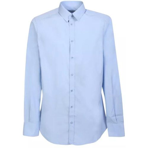 Light Blue Essential Cotton Shirt - Größe 41 - Dolce&Gabbana - Modalova