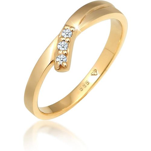 Ringe - Ring Verlobungsring Diamant (0.04 ct.) 585 Gelbgol - Gr. 52 MM - in - für Damen - Elli - Modalova