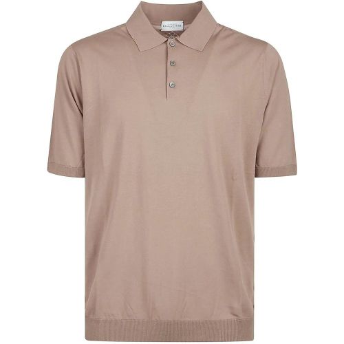 Plain Short Sleeve Polo Shirt Brown - Größe 48 - Ballantyne - Modalova