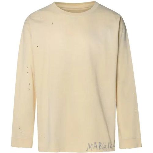 Cream Cotton T-Shirt - Größe L - Maison Margiela - Modalova
