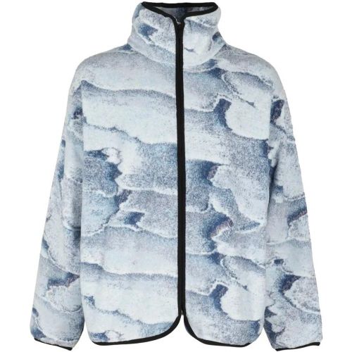 Terry Cloth Oversize Zip Jacket With Abstract Patt - Größe M - Bonsai - Modalova
