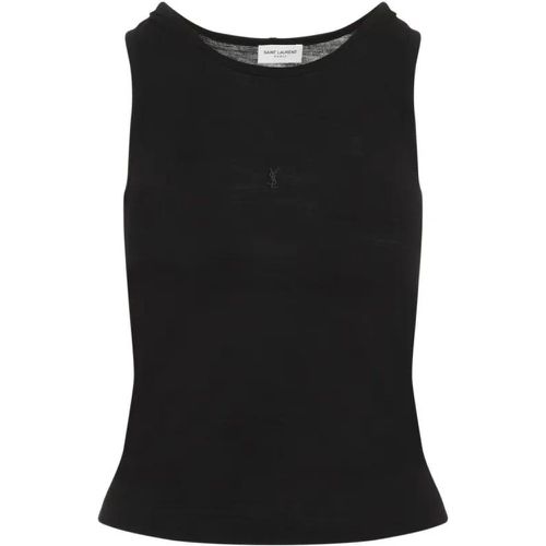 Black Wool Tank Top - Größe M - schwarz - Saint Laurent - Modalova