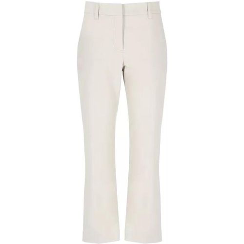 Ivory Cotton Trousers - Größe 42 - white - BRUNELLO CUCINELLI - Modalova