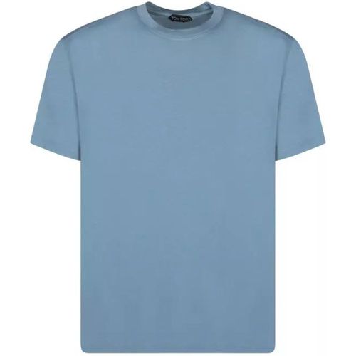 Cotton Blend T-Shirt - Größe 48 - blue - Tom Ford - Modalova