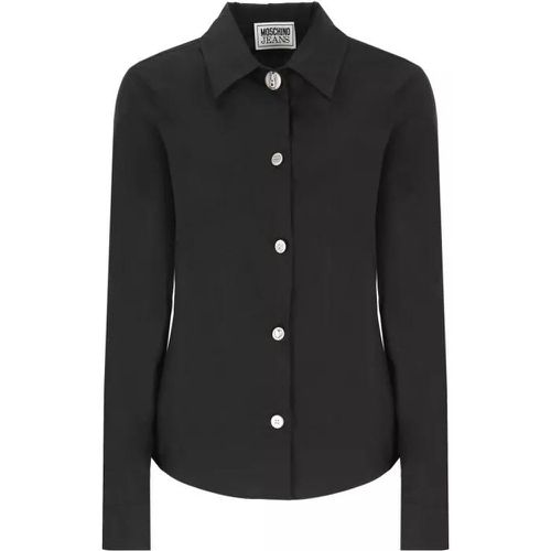Cotton Shirt - Größe 40 - black - Moschino - Modalova