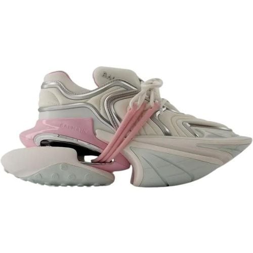 Low-Top Sneaker - Unicorn Wave Sneakers - Leather - White/Pink - Gr. 40 (EU) - in - für Damen - Balmain - Modalova