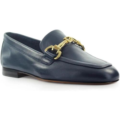 Loafers & Ballerinas - BLAUER LOAFER MIT GOLDENEM LOGO - Gr. 36,5 (EU) - in - für Damen - Doucal's - Modalova