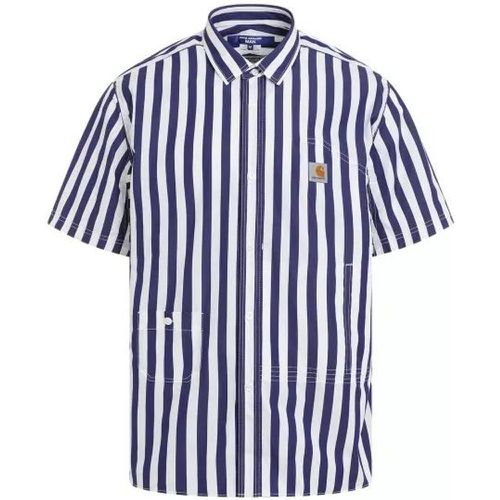 White And Navy Striped Cotton Shirt - Größe L - Junya Watanabe - Modalova