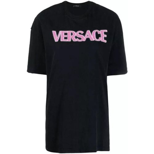 Logo-Print Cotton T-Shirt - Größe 38 - Versace - Modalova