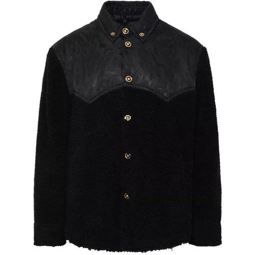 Black Fleece Jacket - Größe 48 - black - Versace - Modalova