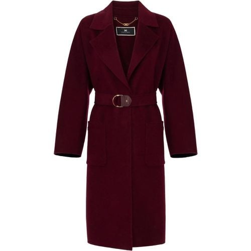 Manteau bordeaux double face Ceinture Elisabetta F - Größe IT 38 - Elisabetta Franchi - Modalova