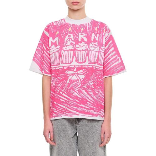 Printed T-Shirt - Größe 38 - Marni - Modalova