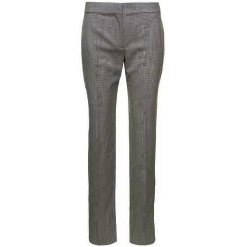 Grey Tailored Pants With Houndstooth Motif In Wool - Größe 40 - gray - alexander mcqueen - Modalova