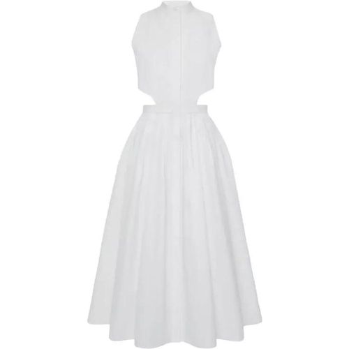 Midi Slashed White Dress - Größe 42 - white - alexander mcqueen - Modalova