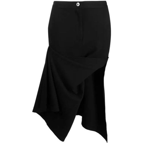 Asymmetric Draped Black Mini Skirt - Größe 6 - black - J.W.Anderson - Modalova