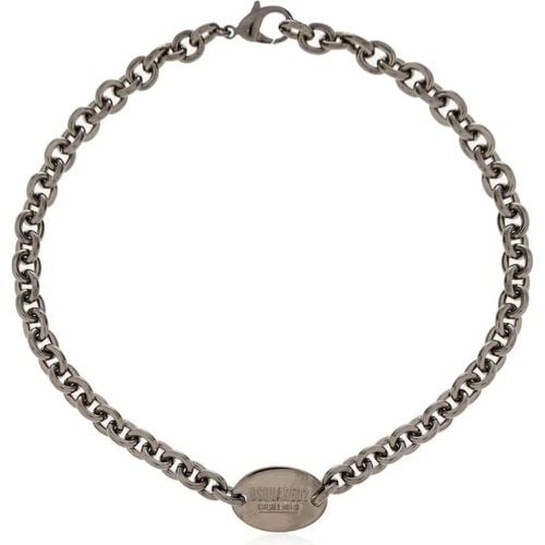 Armbänder - Ceresio 9 Logo Tag Chain Necklace - Gr. ONE SIZE - in Silber - für Damen - Dsquared2 - Modalova