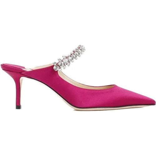 Slipper & Pantoletten - Boysenberry Satin Bing 65 Mules - Gr. 37 (EU) - in Rosa - für Damen - Jimmy Choo - Modalova