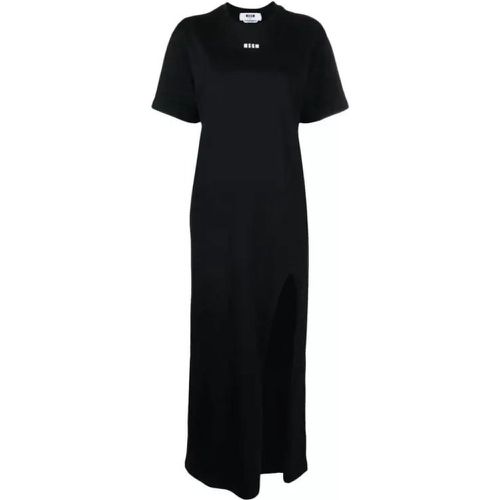 Logo-Print Cotton T-Shirt Dress - Größe XS - black - MSGM - Modalova