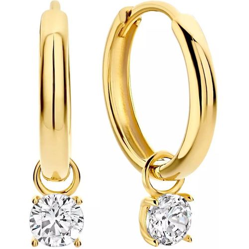 Ohrringe - Le Marais Ophélie 14 karat hoop earrings with zirc - Gr. unisize - in - für Damen - Isabel Bernard - Modalova