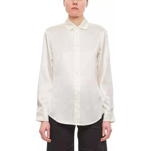 Long Sleeve Button Front Silk Shirt - Größe 10 - white - Polo Ralph Lauren - Modalova