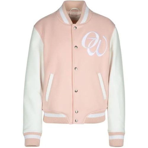 Varsity Pink Fabric Blend Bomber Jacket - Größe 38 - pink - Off-White - Modalova