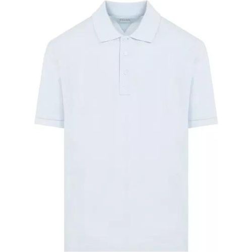 Bubble Blue Cotton Polo - Größe L - Bottega Veneta - Modalova