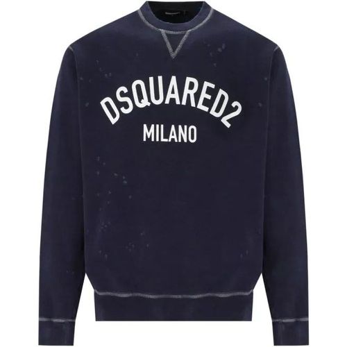 Milano Cool Fit Blue Sweatshirt - Größe L - black - Dsquared2 - Modalova