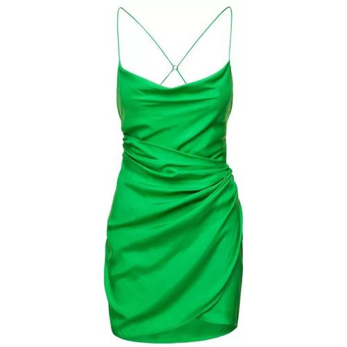 Shiroi' Mini Green Dress With Draped Neckline In S - Größe M - green - Gauge81 - Modalova