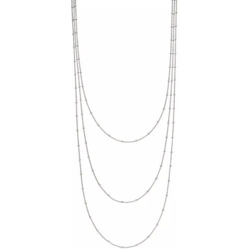 Halskette - Necklace Waterfall, Silver rhodium plate - Gr. unisize - in - für Damen - Leaf - Modalova