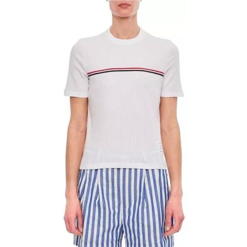Crewneck Cotton T-Shirt - Größe 42 - white - Thom Browne - Modalova