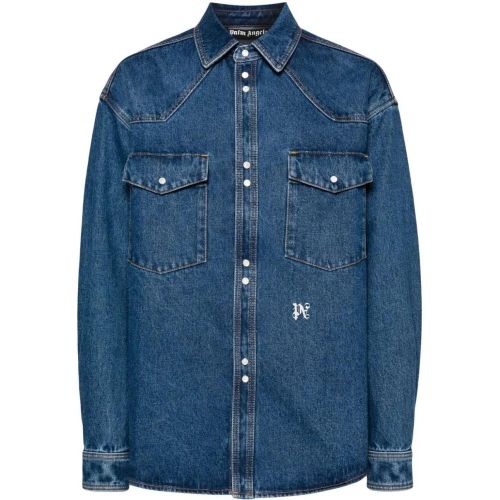 Shirt With Logo - Größe L - Palm Angels - Modalova