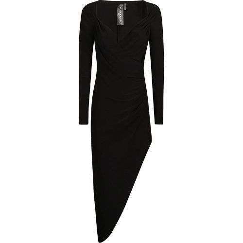 Long Sleeve Sweetheart Side Drape Dress Black - Größe XS - Norma Kamali - Modalova