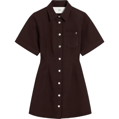 Hemdkleid mit kurzen Ärmeln - Größe M - AMI Paris - Modalova