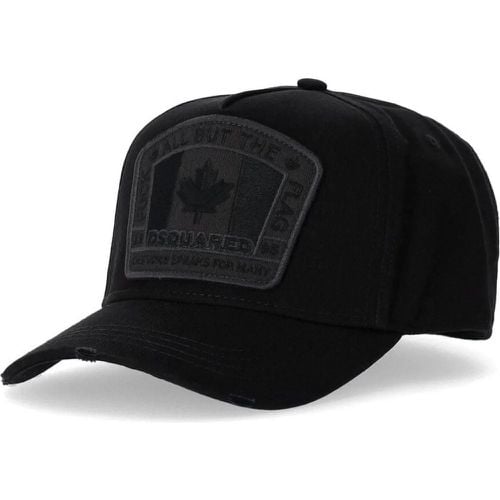 Caps & Mützen - D2 Patch Black Baseball Cap Black - Gr. ONE SIZE - in - für Damen - Dsquared2 - Modalova