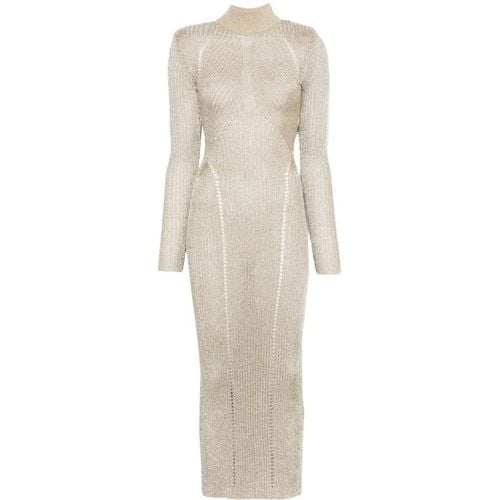 Lurex Knitted Maxi Dress - Größe L - self-portrait - Modalova