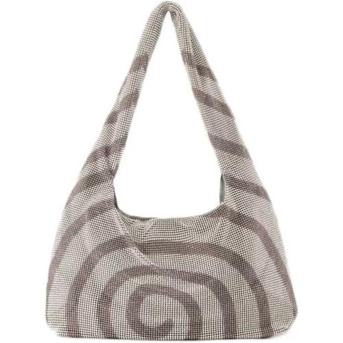 Shopper - Crystal Mesh Hobo Bag - Grey - Brass - Gr. unisize - in - für Damen - Kara - Modalova