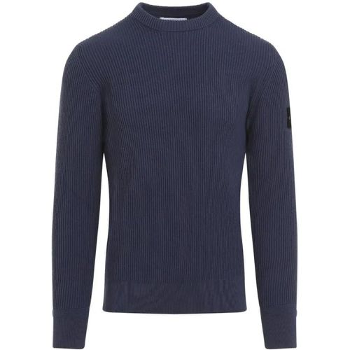 Mid Blue Virgin Wool Rws Pullover - Größe L - Stone Island - Modalova