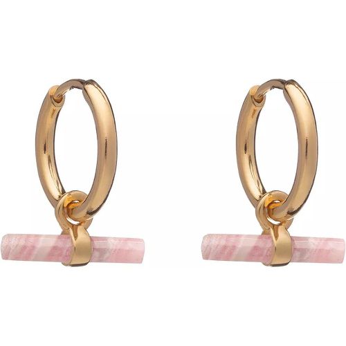 Ohrringe - 22K Plated Mini T Bar Huggie Hoop Earrings - Gr. unisize - in - für Damen - Rachel Jackson London - Modalova