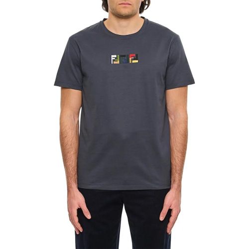 Grey Classic Crew Neck T-Shirt - Größe M - Fendi - Modalova