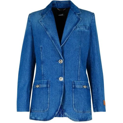 Blue Denim Blazer - Größe 38 - blau - Versace - Modalova