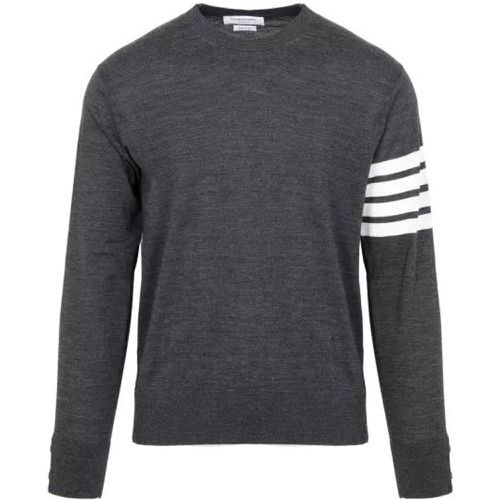 Dark Gray Wool 4-Bar Pullover - Größe 5 - gray - Thom Browne - Modalova