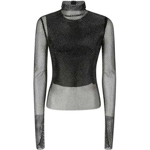 Black Glass Mesh Design Top - Größe S - SPORTMAX - Modalova