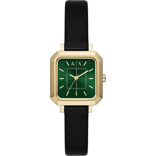 Uhr - Three-Hand Black Leather Watch - Gr. unisize - in - für Damen - Armani Exchange - Modalova