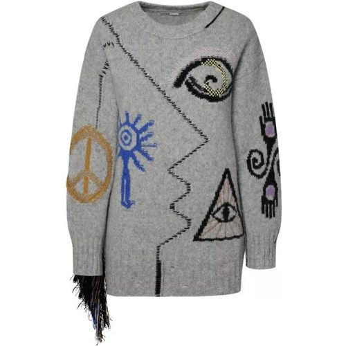Artwork Sweater In Grey Alpaca Blend - Größe M - gray - Stella Mccartney - Modalova