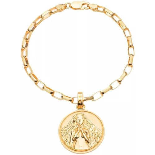 Armband - Statement Virgo Zodiac Art Coin Bracelet S/M - Gr. M - in - für Damen - Rachel Jackson London - Modalova