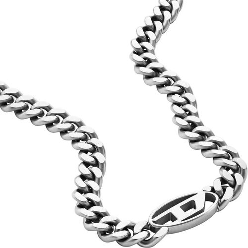Halsketten - Steel Silberfarbene Kette DX1433040 - Gr. unisize - in Silber - für Damen - Diesel - Modalova