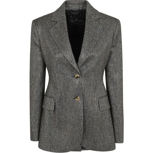 Wool Blend Jacket With Herringbone Pattern - Größe 40 - Ermanno Scervino - Modalova