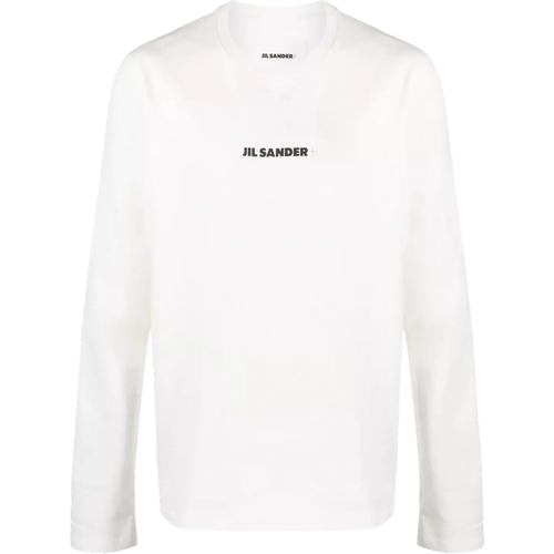 Longsleeve mit Logo-Schriftzug - Größe XXL - white - Jil Sander - Modalova