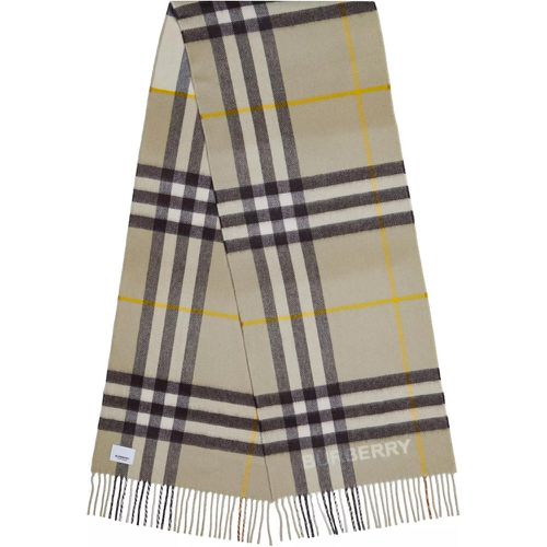 Tücher & Schals - Contrast Checked Friged Scarf - Gr. unisize - in - für Damen - Burberry - Modalova