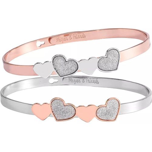 Armband - Bangle Set Heart - Gr. M - in Mehrfarbig - für Damen - Megan & Friends - Modalova